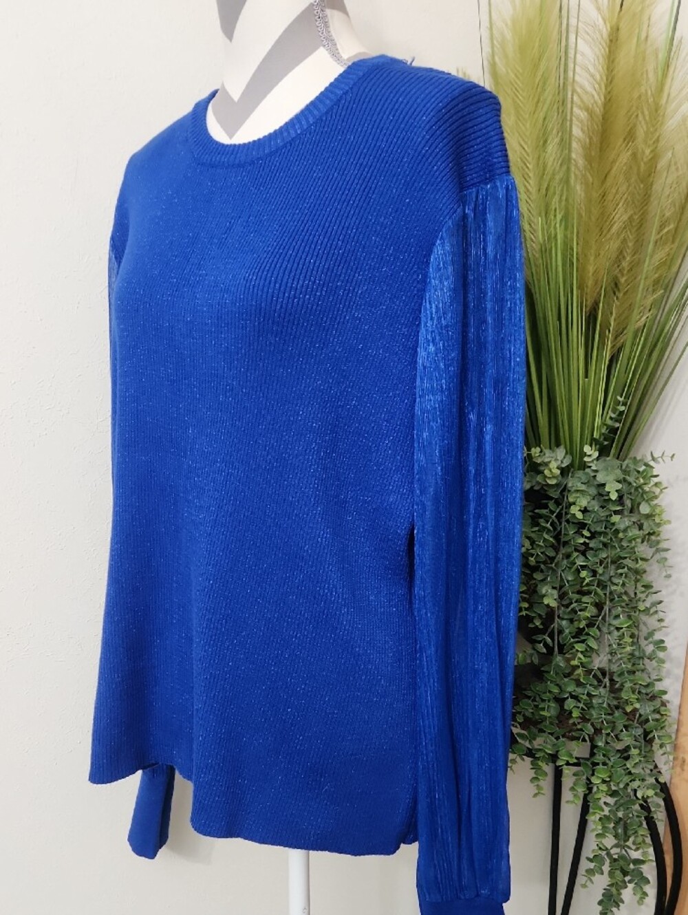 Cato Royal Blue Crewneck Stretch Sweater